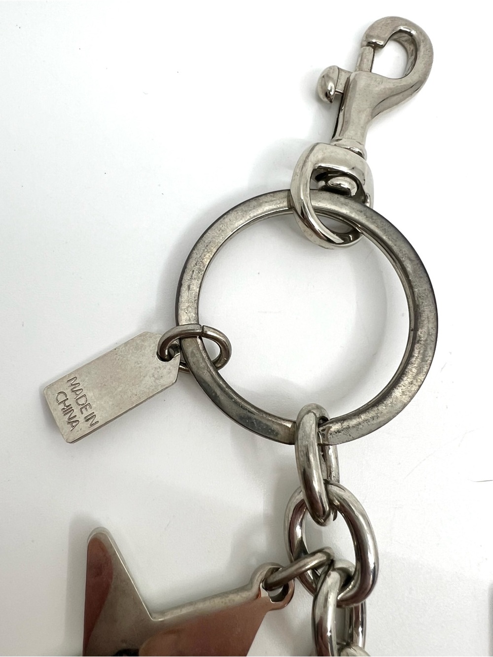 Coach Large Star Keychain Silver Tone Dangle Rhinestone Bag Charm Keychain Y2K - Picture 12 of 14